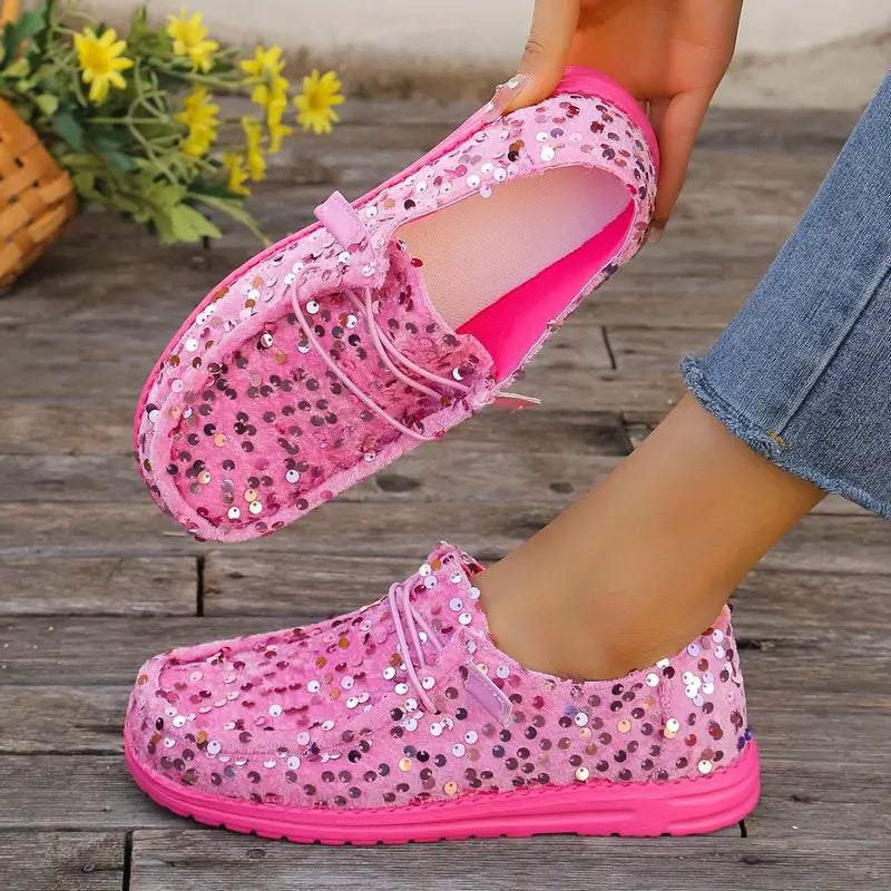 Bling Bling🔥Last Day 50% OFF⭐ Women's Fashion Sequins Detail Loafers