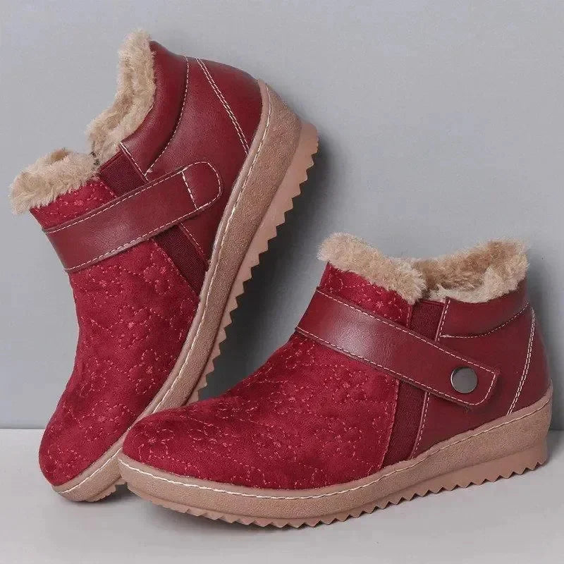 🔥Last Day 50% OFF - New winter round head matching color wool non-slip snow boots