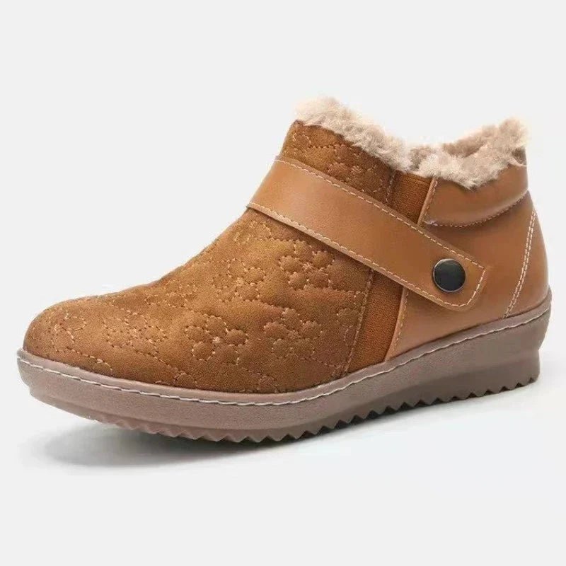 🔥Last Day 50% OFF - New winter round head matching color wool non-slip snow boots
