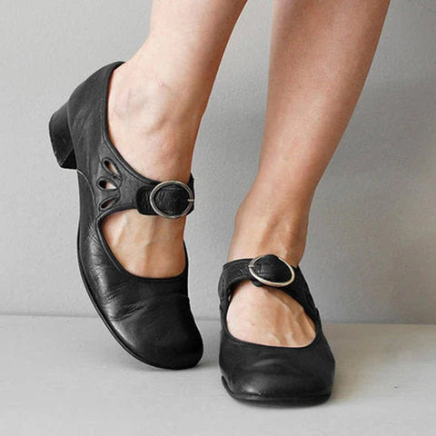 🔥Last Day 50% OFF - Low Heel Buckle Pumps