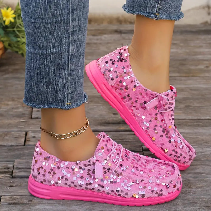 Bling Bling🔥Last Day 50% OFF⭐ Women's Fashion Sequins Detail Loafers