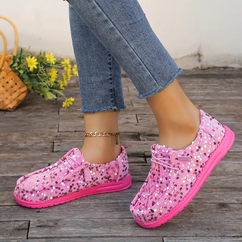 Bling Bling🔥Last Day 50% OFF⭐ Women's Fashion Sequins Detail Loafers