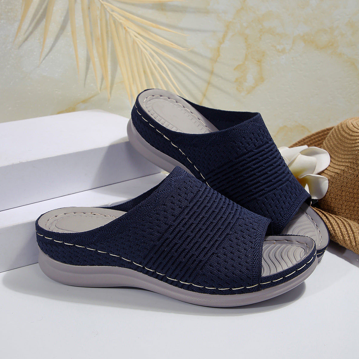 Women’s Flyknit Wedge Slides – 2025 Summer Style