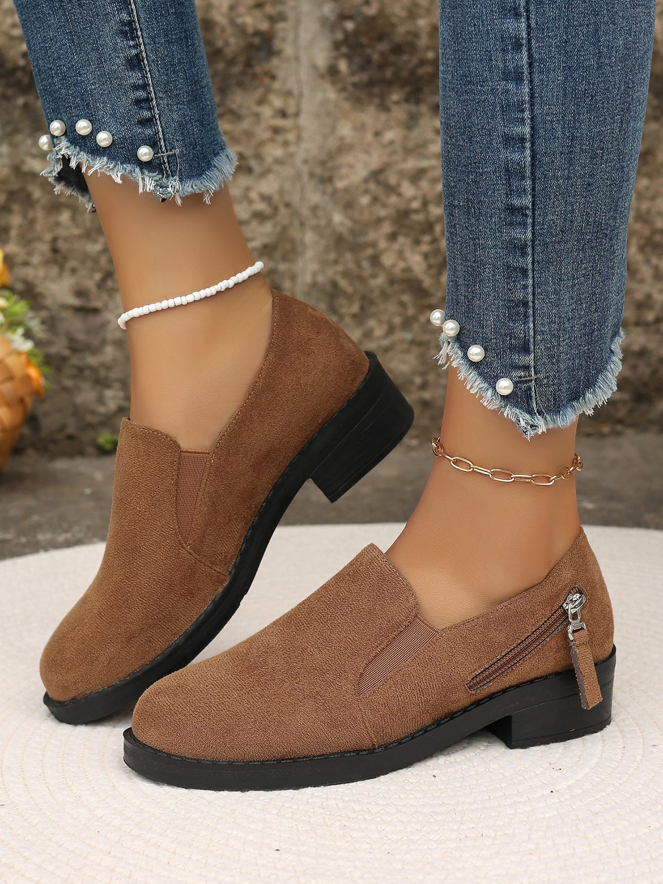 🔥Last Day 50% OFF🔥Women's Slip-On Flats - Comfortable Low Heel,Orthopedic, Solid Color, Soft Sole Shoe