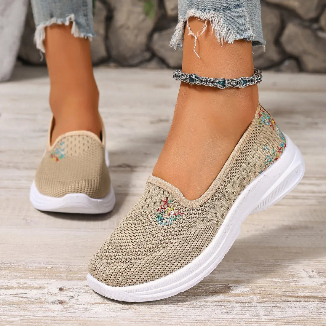 Women's mesh non-slip breathable soft-soled casual shoes