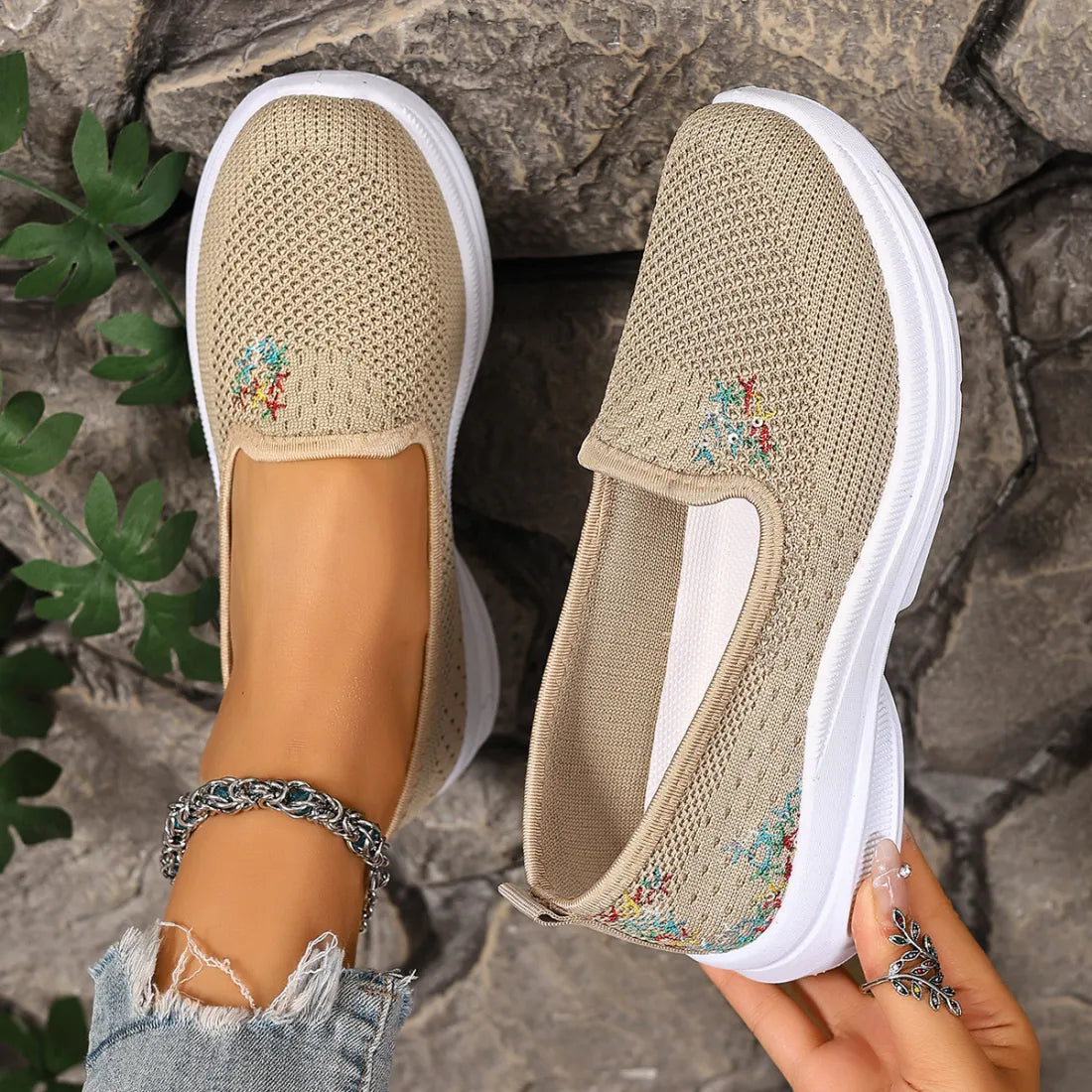 Women's mesh non-slip breathable soft-soled casual shoes