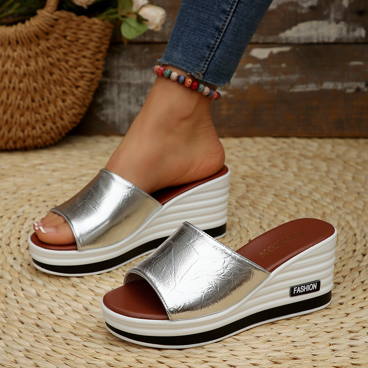 Premium Arch-Support Wedge Sandals – Walk Pain-Free in Style