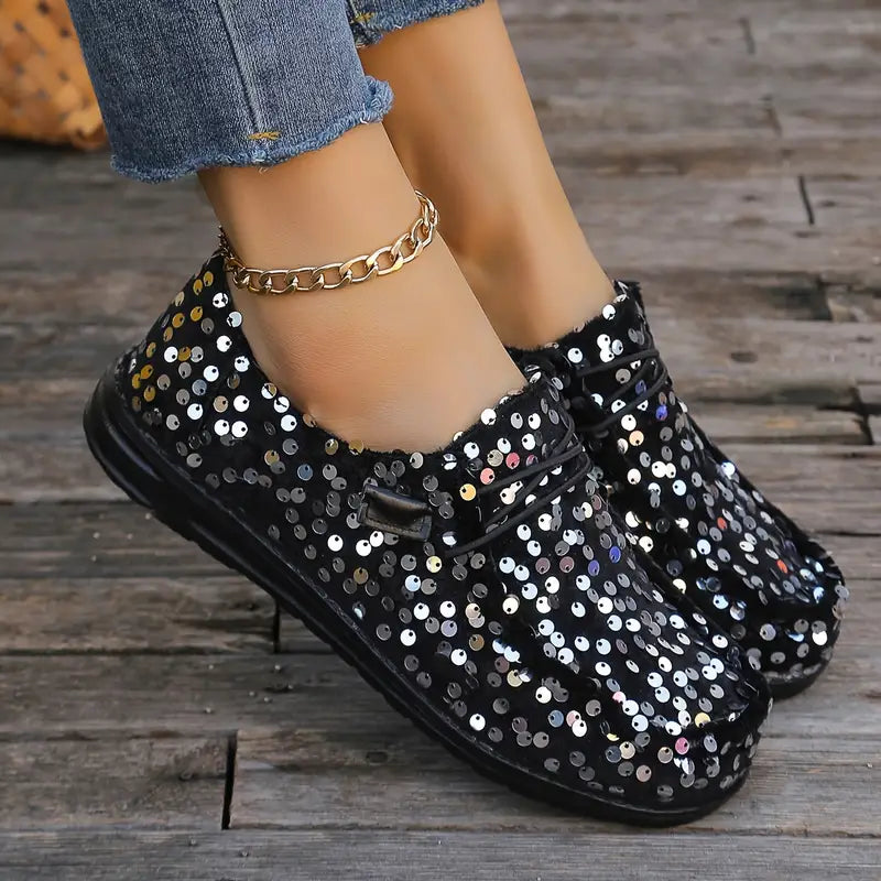 Bling Bling🔥Last Day 50% OFF⭐ Women's Fashion Sequins Detail Loafers