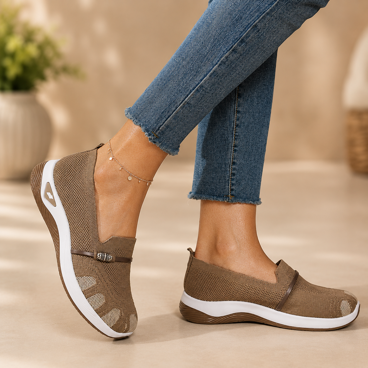 Orthopedic Wide-Toe Slip-On Sneakers