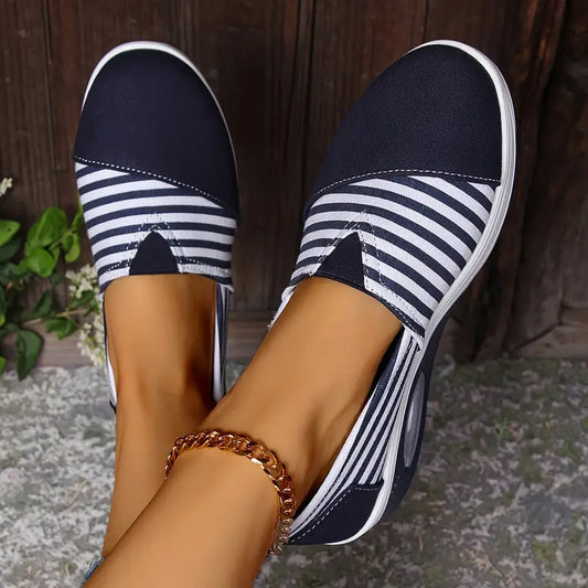🔥Last Day Sale 60%🔥 Women'S Striped Slip-On Canvas Sneakers