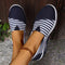 🔥Last Day Sale 60%🔥 Women'S Striped Slip-On Canvas Sneakers