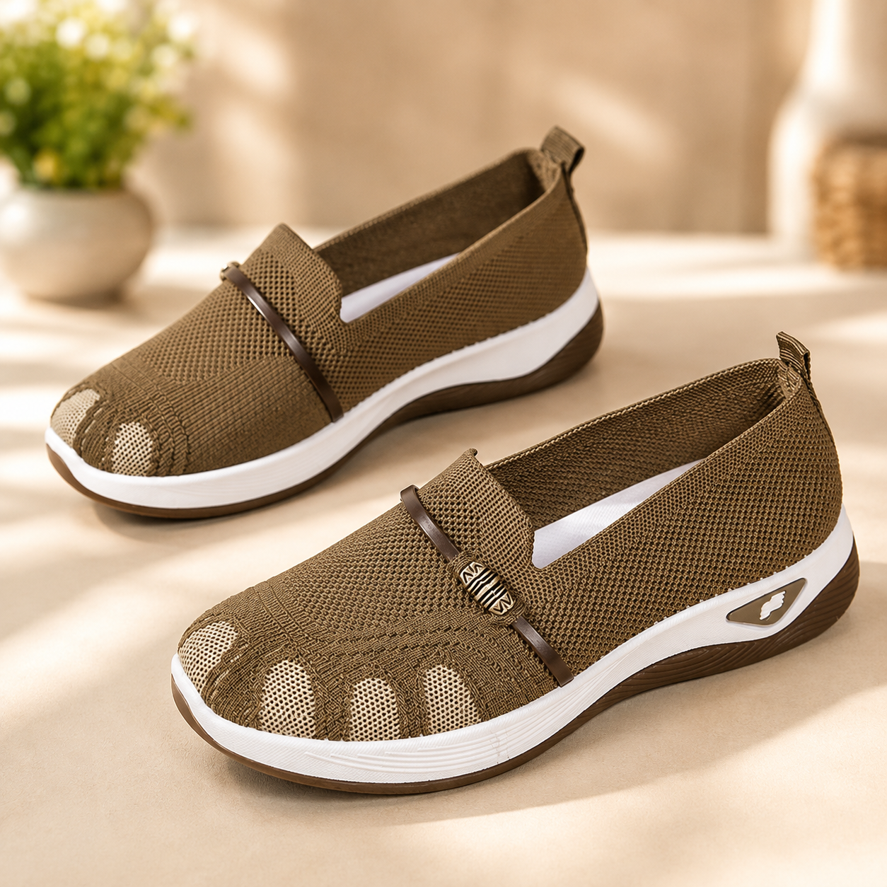 Orthopedic Wide-Toe Slip-On Sneakers