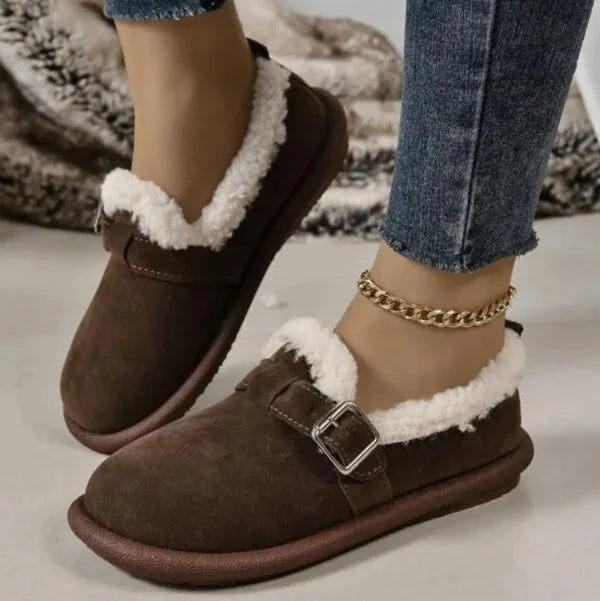 Women's Plush Round Toe Slip-On Orthopedic Shoes - LAST DAY 60% OFF🔥