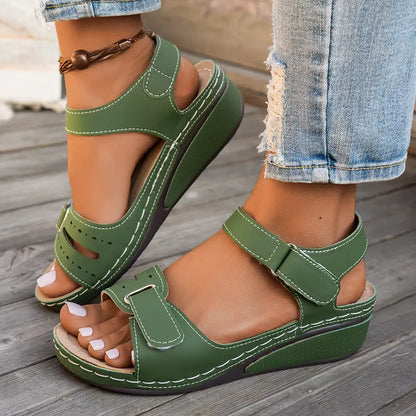 🔥Last Day 50% OFF🔥 Women's Solid Color Wedge Sandals