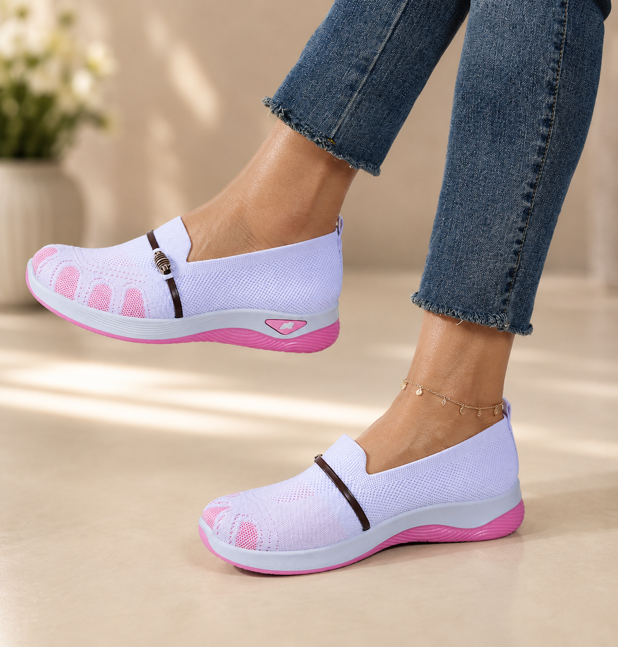 Orthopedic Wide-Toe Slip-On Sneakers