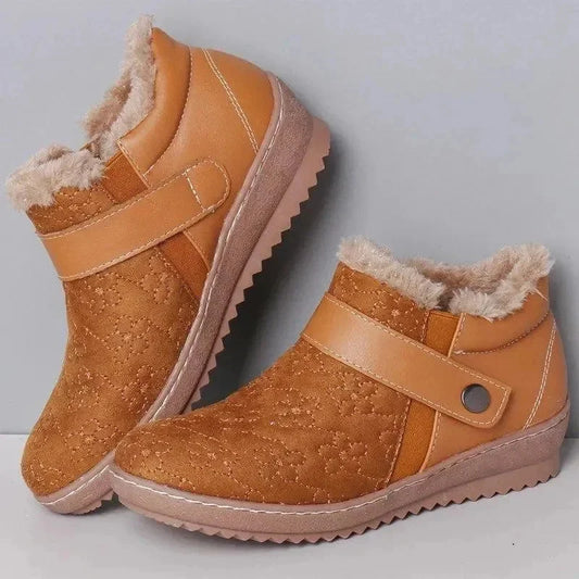🔥Last Day 50% OFF - New winter round head matching color wool non-slip snow boots