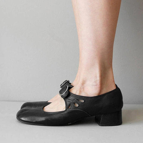 🔥Last Day 50% OFF - Low Heel Buckle Pumps