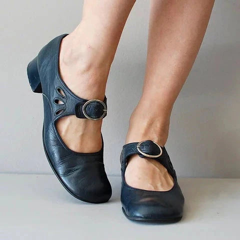 🔥Last Day 50% OFF - Low Heel Buckle Pumps