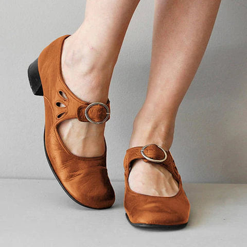 🔥Last Day 50% OFF - Low Heel Buckle Pumps