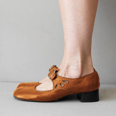 🔥Last Day 50% OFF - Low Heel Buckle Pumps