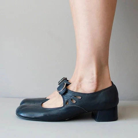 🔥Last Day 50% OFF - Low Heel Buckle Pumps