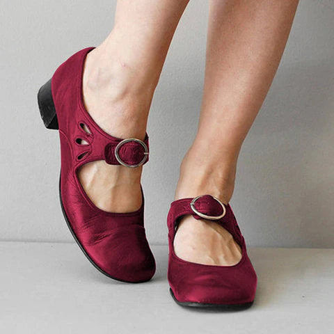 🔥Last Day 50% OFF - Low Heel Buckle Pumps