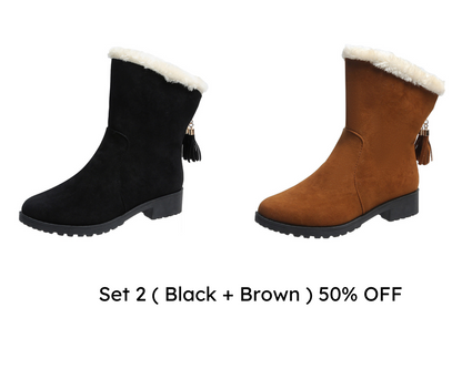 💥Christmas Sale 2024 - Sale 50% OFF - ZIP UP FLEECE LINING CHELSEA BOOTS !