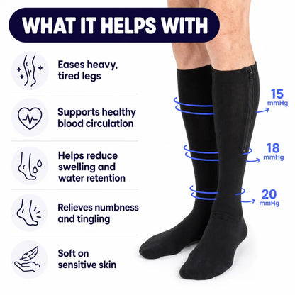 Zip-Up Compression Socks