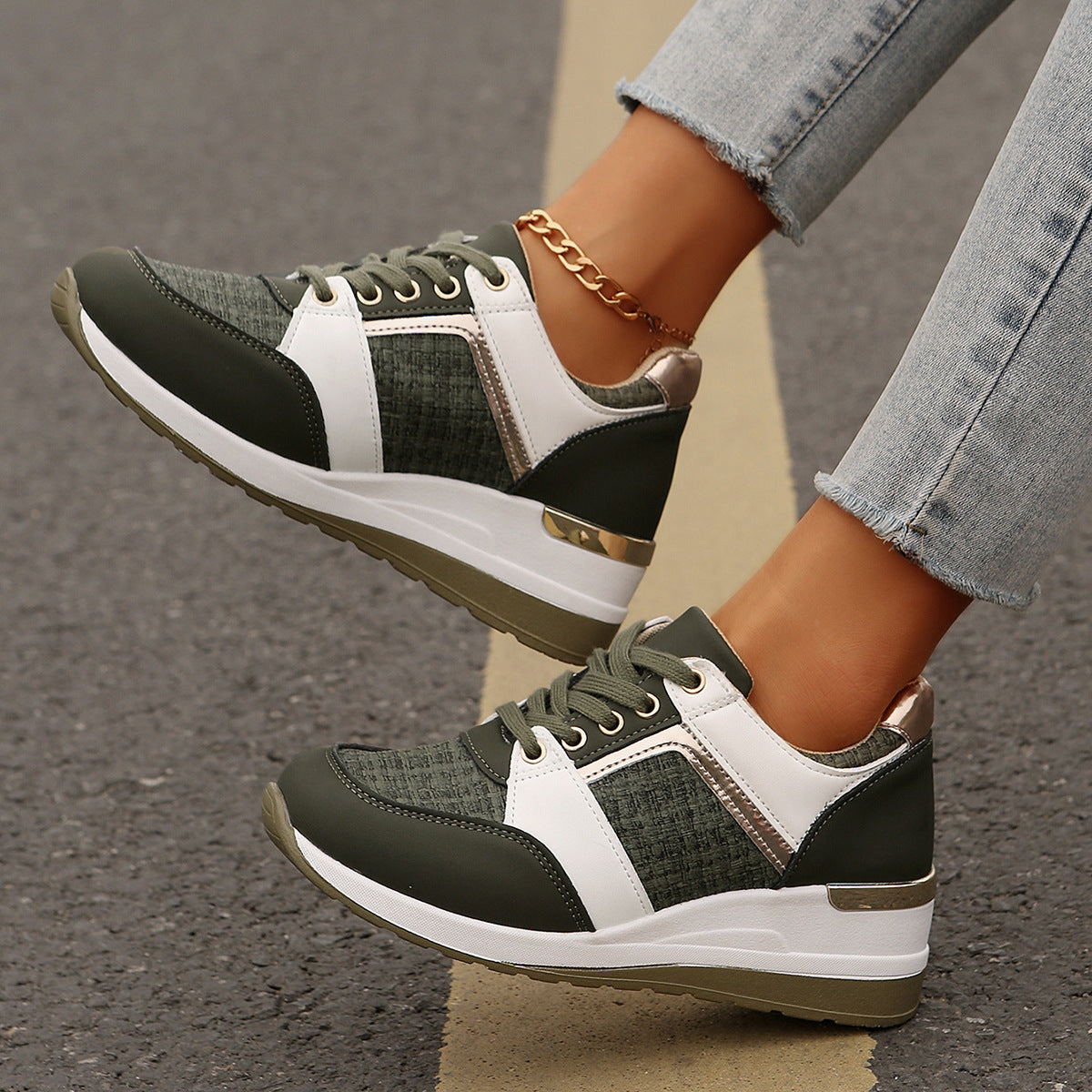 🔥Last Day Sale 50% OFF🔥Women's Casual Low-Top Sneakers – Lace-Up, Rubber Sole, All-Season Comfort