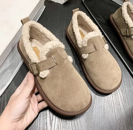 Women's Plush Round Toe Slip-On Orthopedic Shoes - LAST DAY 60% OFF🔥