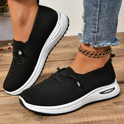 🔥Los más vendidos - ¡Último día con 50 % de descuento! 🔥 Zapatillas informales transpirables para mujer: con cordones, caña baja y cómodas. 