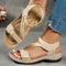 Women's Summer Wedge Sandals with Adjustable Strap
