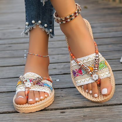 🔥Last Day Deal 50% OFF🔥 Women’s Boho Slip-On Sandals – Vibrant, Lightweight & Non-Slip
