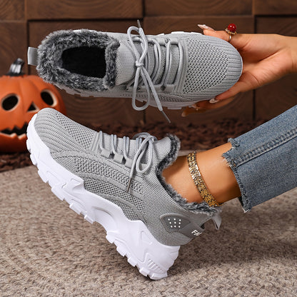 Orthopedic Warm Fleece-lined Cotton Sneakers