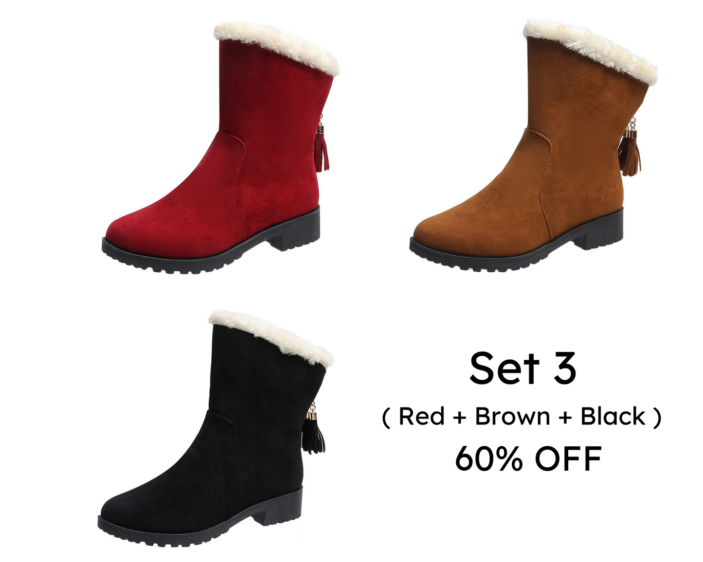💥Christmas Sale 2024 - Sale 50% OFF - ZIP UP FLEECE LINING CHELSEA BOOTS !
