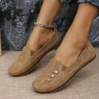 🔥Ultimo giorno 50% DI SCONTO🔥 Scarpe basse tinta unita, leggere, antiscivolo, traspiranti, ortopediche, casual, punta liscia per donna