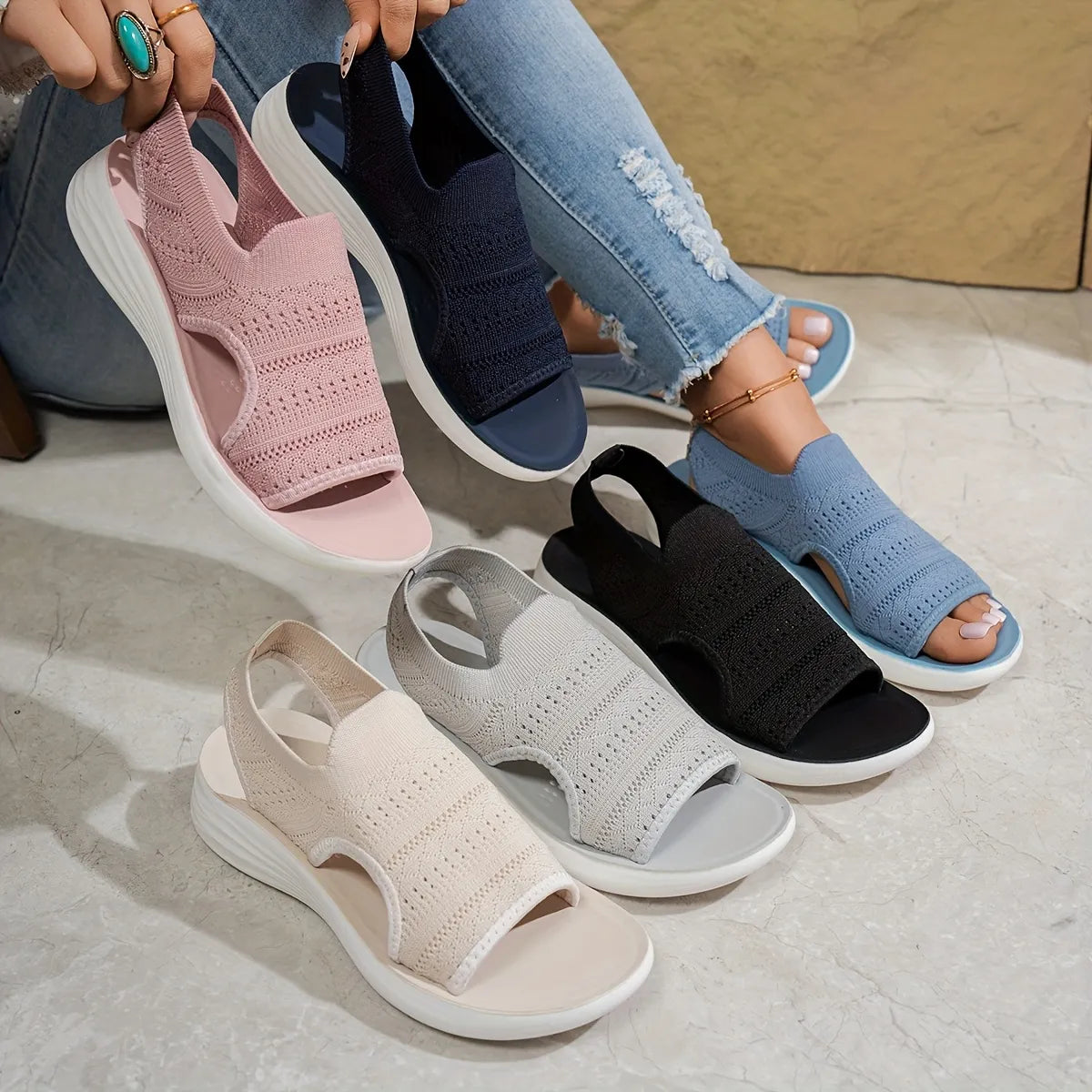 Women's Comfortable Open-toe Cushioned Orthopaedic Sandals