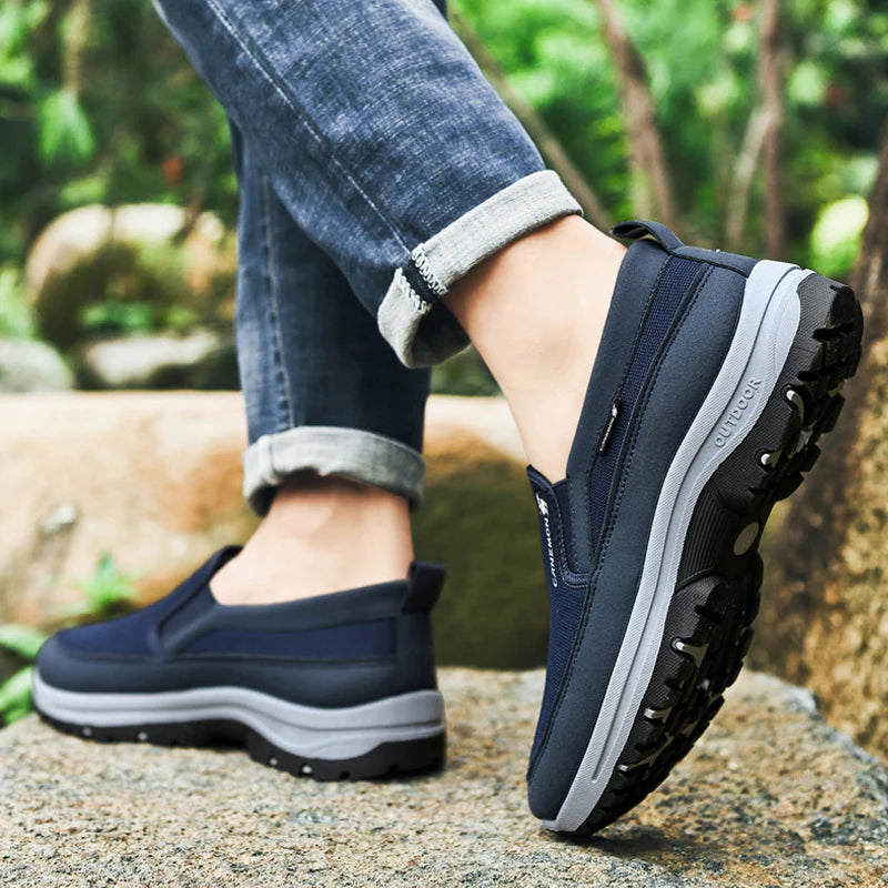 Men's Arch Support Loafers Waterproof Breathable Lightweight Non-Slip Walking Shoes