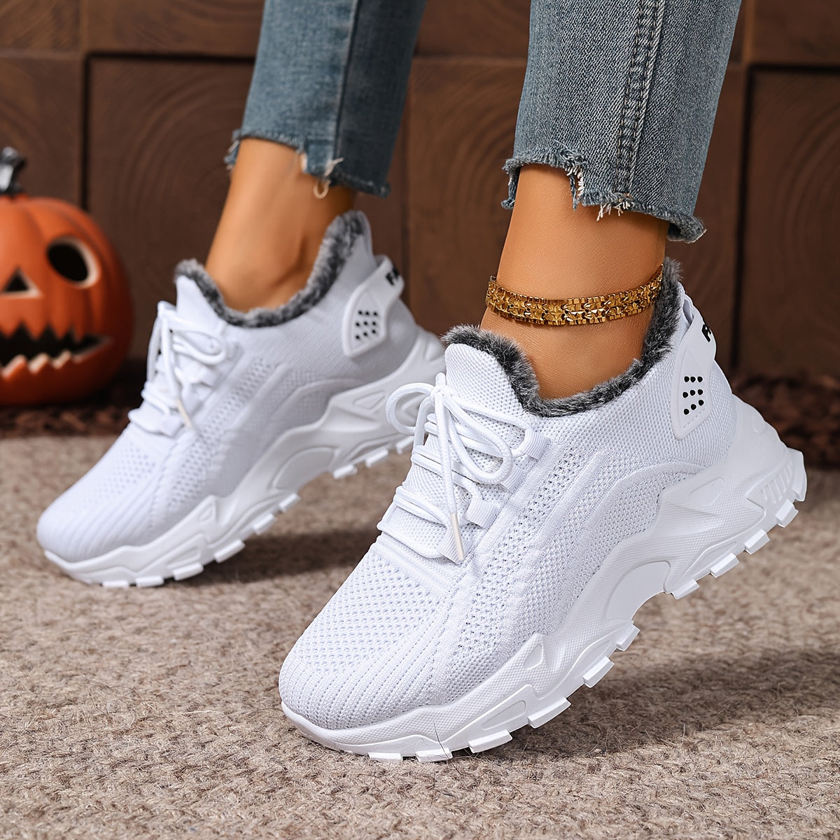 Orthopedic Warm Fleece-lined Cotton Sneakers