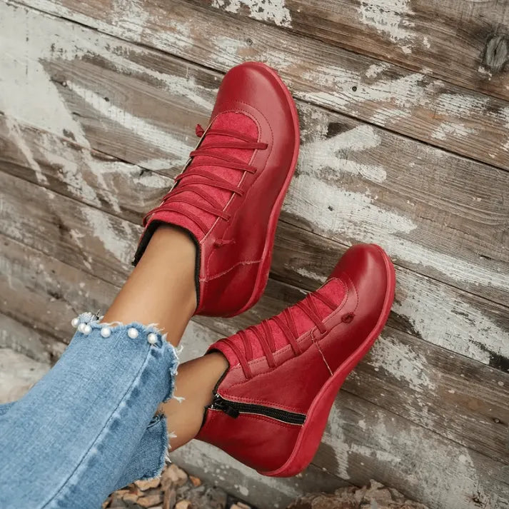 Women's Comfortable Handmade Leather Foot Support Boots