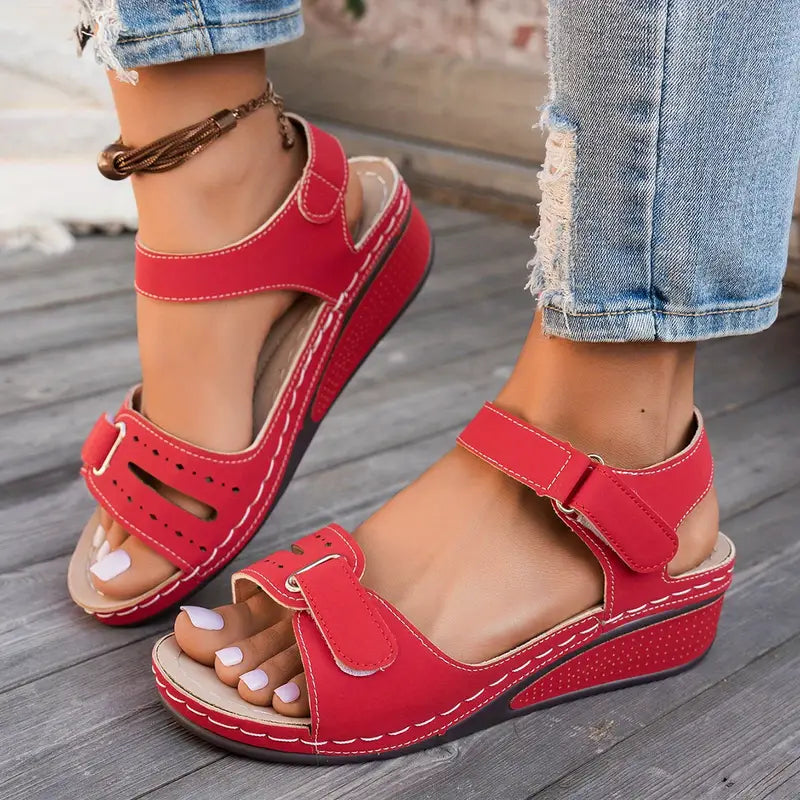 🔥Last Day 50% OFF🔥 Women's Solid Color Wedge Sandals