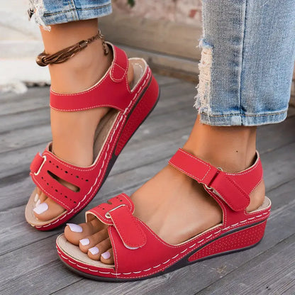 🔥Last Day 50% OFF🔥 Women's Solid Color Wedge Sandals