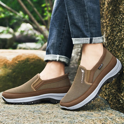 Men's Arch Support Loafers Waterproof Breathable Lightweight Non-Slip Walking Shoes