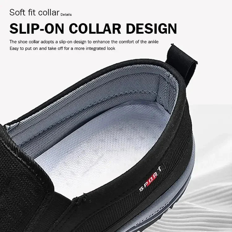 Men's Arch Support Loafers Waterproof Breathable Lightweight Non-Slip Walking Shoes