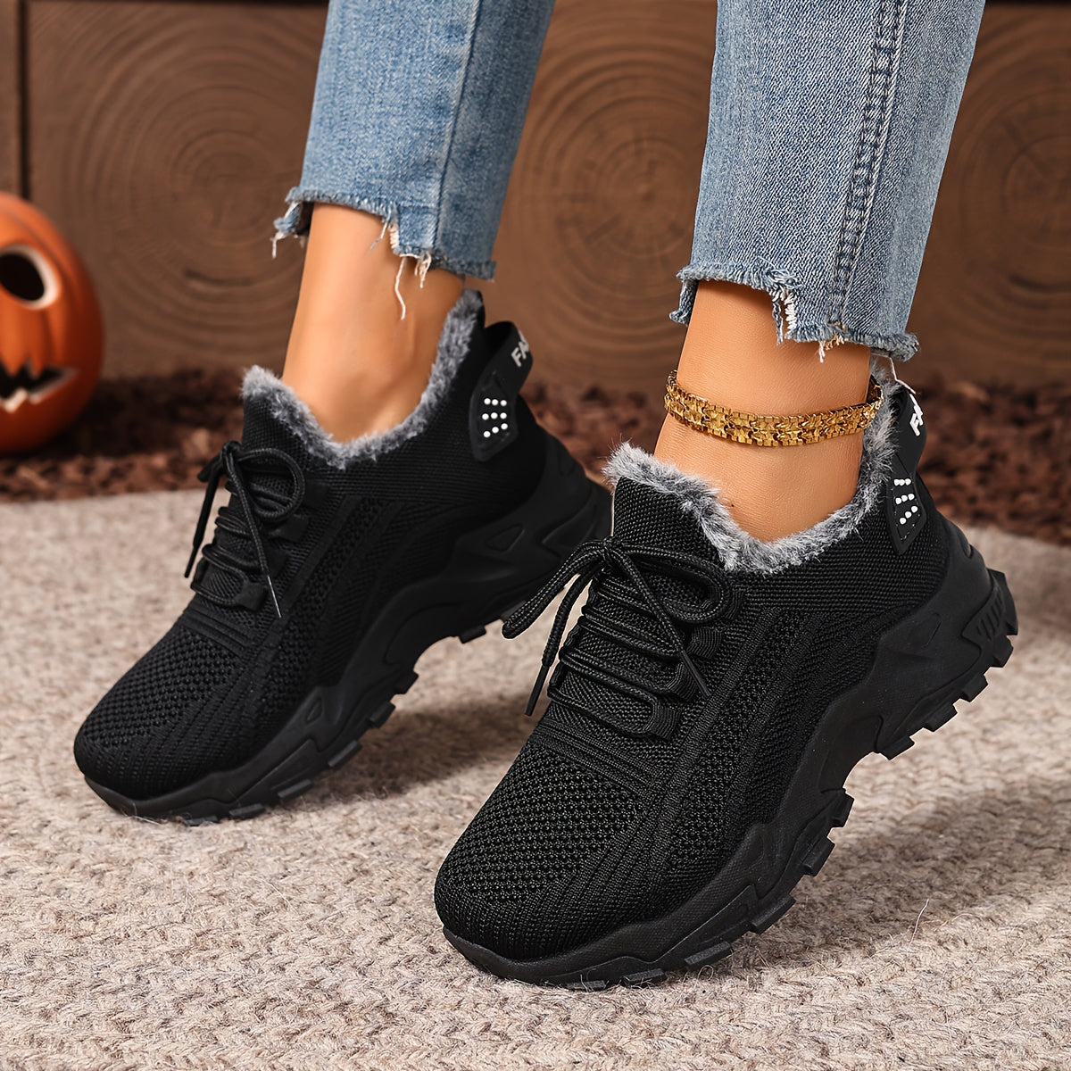 Orthopedic Warm Fleece-lined Cotton Sneakers