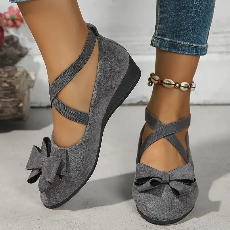 🔥Last Day Promotion 50% OFF 🔥Chic Women's Slip-On Flats with Bow Detail