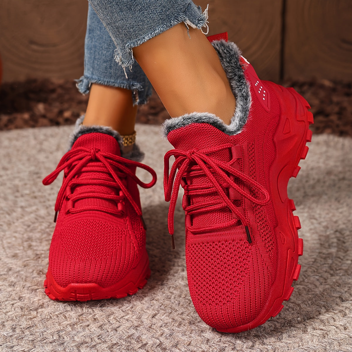 Orthopedic Warm Fleece-lined Cotton Sneakers