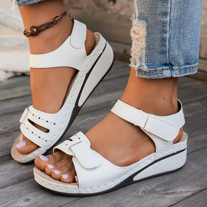 🔥Last Day 50% OFF🔥 Women's Solid Color Wedge Sandals