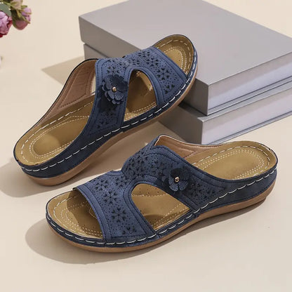 🔥Last Day Promotion 50% OFF🔥 Chic Floral Embellished Comfort Sandals