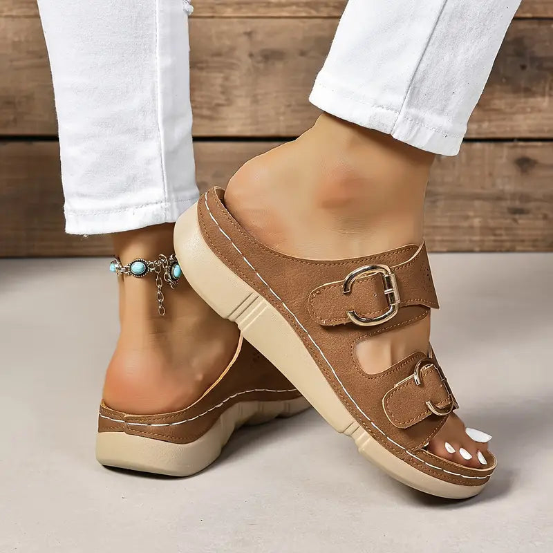 💥LAST DAY SALE 60% OFF🔥Women's Solid Color Platform Sandals